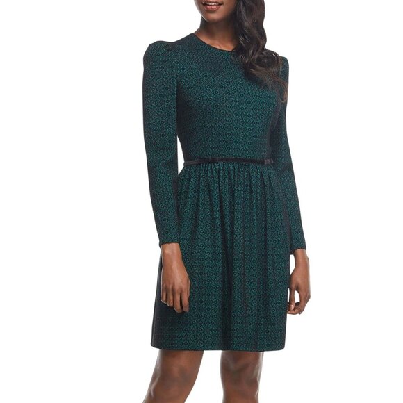 Gal Meets Glam Callie Dark Green Long Sleeve Dress size 2 - Picture 1 of 9